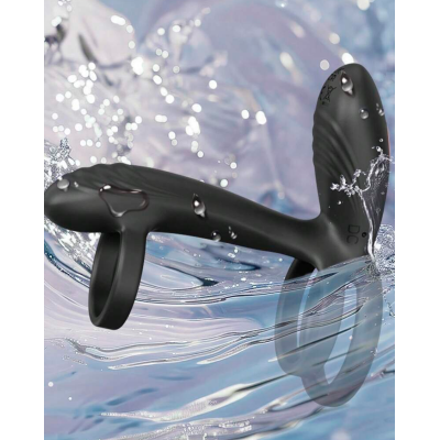 Anillo vibrador para pene con estimulador dual