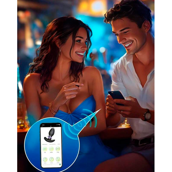 Plug anal vibrador con aletas