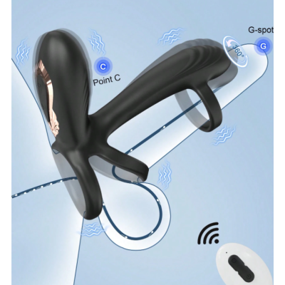 Anillo vibrador del pene con estimulador del punto G