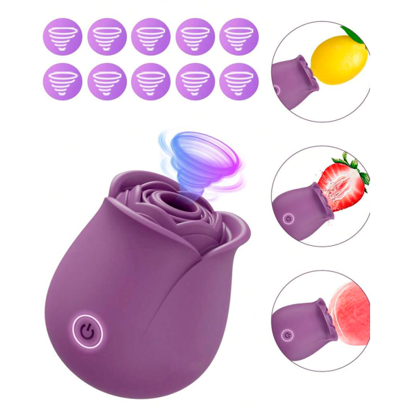 Succionador de clítoris en forma de rosa